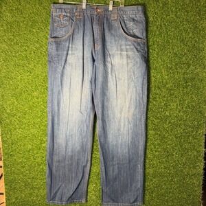 Rocawear Denim Co.‎ Jeans Men's Size 40 Blue Embroidered Pockets Hip Hop